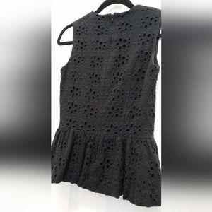 Vince Camuto Black Peplum Top Sz 4